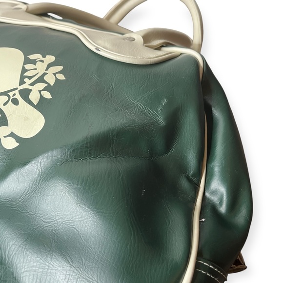 👜 Vintage Roots Canada Beaver Logo Bowling Duffle Bag - Green & Cream - Picture 16 of 16